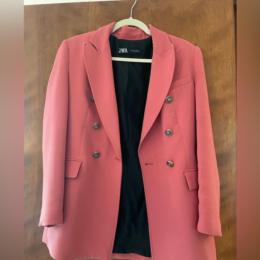 Pink oversized blazer